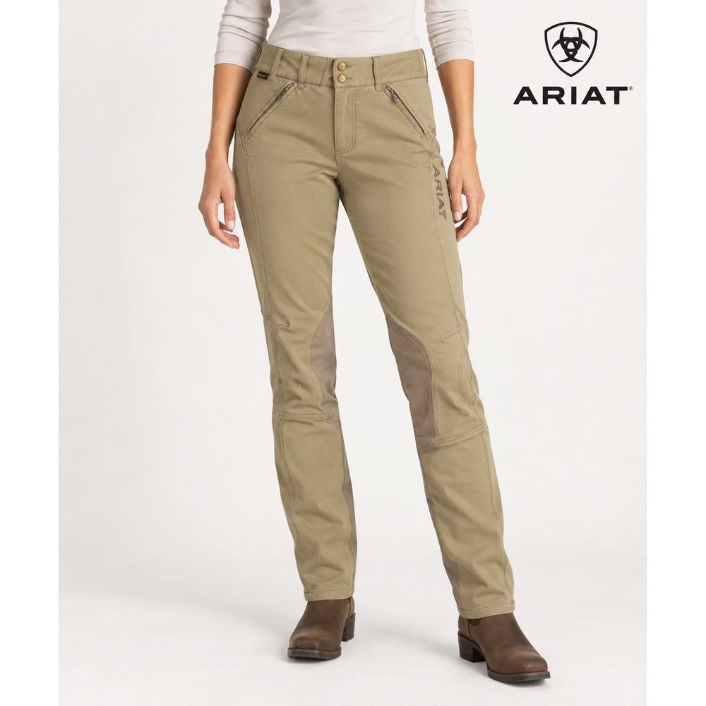 Ariat Womens Equestrian Riding Breeches Tan Knee Patch Pants Size 30L